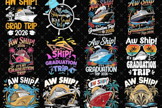 create unique t shirt summer beach and ship logo
