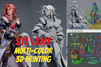 paint, edit and slice stl into 3mf for bambu lab multicolor 3d printing in 24hrs