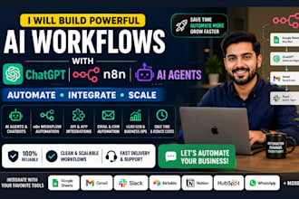 create ai automation workflow using chatgpt, n8n and ai agents