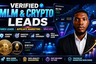 provide verified mlm leads, crypto leads, business leads and affiliate promotion