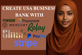 create business bank for usa llc owners, wise, stripe, mercury payoneer creation