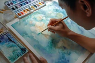 do paint abstract and surreal watercolor acrylic art