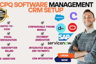 setup cpq software crm via agentforce conga dealhub servicenow oracle sap apropo