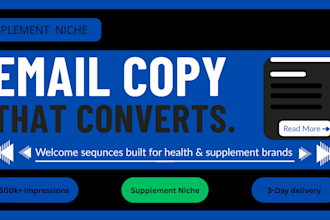 write a health brand welcome email sequence that converts subscribers to buyers