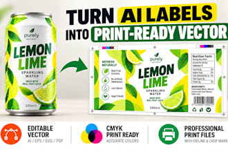 convert your ai generated label packaging design into print ready vector files