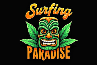 create an awesome tiki mask mascot logo in 12 hours