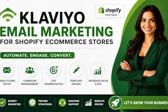 be your klaviyo email marketing manager for shopify growth