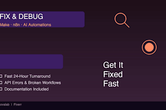 fix and debug your make n8n and ai automations fast 24 hour turnaround