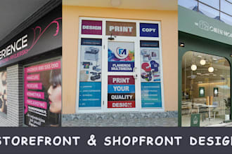 create shopfront, storefront  or window graphics vinyl decals