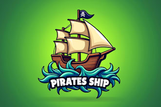 design eye catchy pirates ship mascot logo in 12 hours