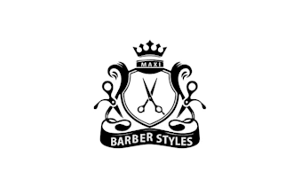 design aesthetics premium barber salon logo
