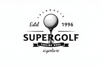 provide unique golf ball mascot logo with unlimited revision