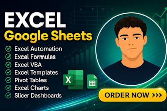 create excel dashboards and google sheets automation