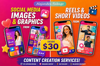 design social media content and engaging short videos