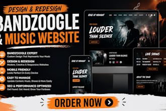 design bandzoogle music website dj or artist site