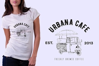 create authentic hand drawn vintage business logo