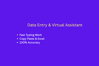 do fastest data entry, typing work and copy paste