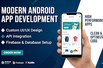 develop a professional and custom android app using android studio