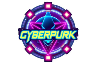 make a custom neon cyberpunk logo for gaming channels