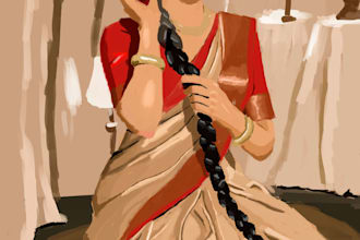 paint digital portrait for you