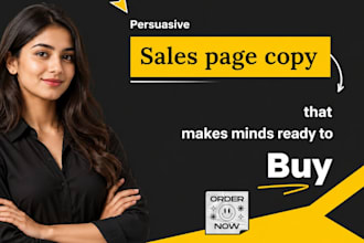 create highly persuasive sale page and email copy