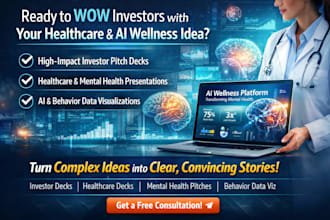 provide healthcare presentation design personalized mental wellness pitch decks