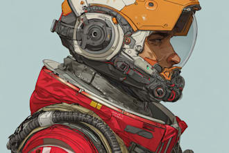 a sci fi character illustration or sci fi character