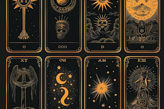 create tarot card game design trading card game design playing card game design