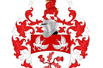 do crest heraldic shield vintage coat of arms logo design