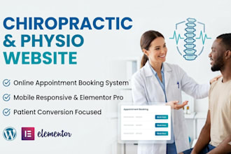 build chiropractic and physiotherapy website with elementor