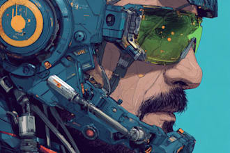sci fi character illustration or sci fi character