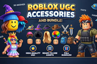 3d roblox model, roblox hat, hair, roblox bundle rigging, roblox dynamic head