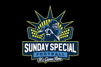 design football team club logo for party in new york city