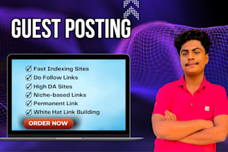 do SEO guest posting outreach with high da dofollow backlink