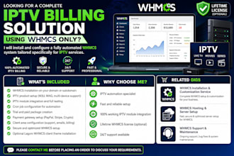 setup complete iptv billing system using whmcs automation
