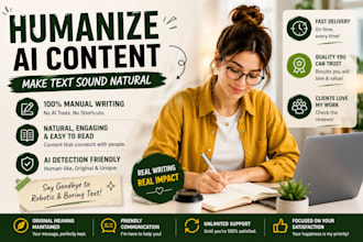 humanize and rewrite ai generated content manually