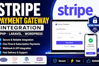 integrate stripe payment gateway in PHP laravel or wordpress