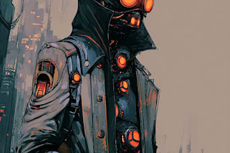 sci fi character illustration or sci fi character