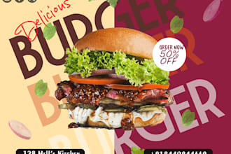 design professional restaurant menu and food posters