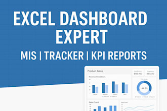 create professional excel dashboard, mis report and project tracker