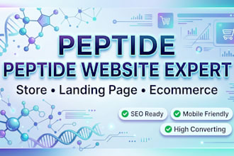 build a professional peptide website, store or landing page