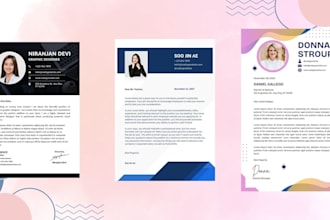 design detail resume, creative cv writings , cover letters