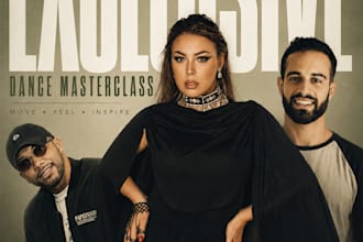 design a modern dance event poster or masterclass flyer