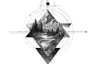 create unique custom geometric tattoo design