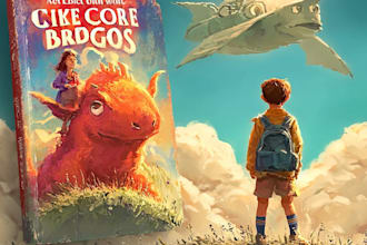 design a creative children book cover illustration