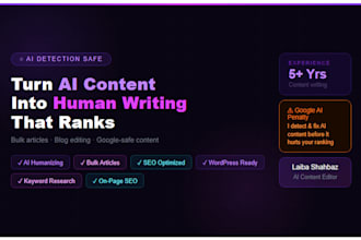 provide ai content editing, bulk articles and blog