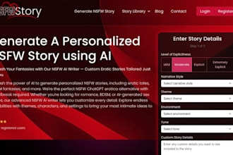 build ai anime character sfw or ai nsfw website video companion chat website