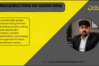 do professional noon product listing and variation listing