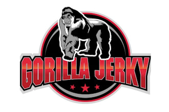design perfect fitness gorilla jerky logo