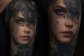 desing a custom tattoo sleeve art for you